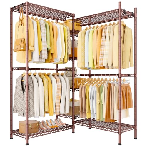 E4L L-shaped Clothes Rack, Heavy-Duty Garment Rack - Image 2