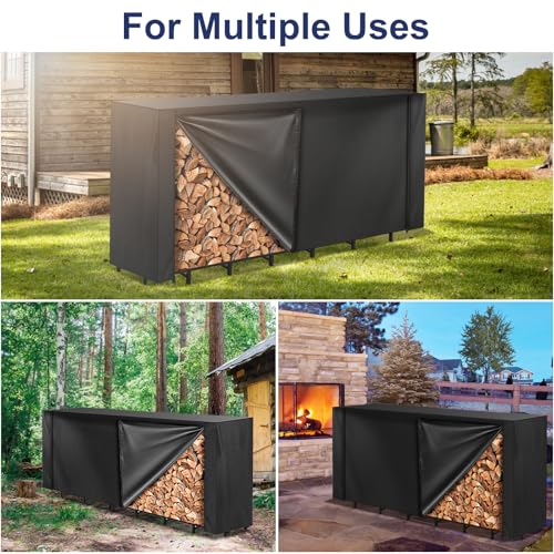 Honest 8ft Firewood Rack Cover, Heavy Duty Waterproof 600d - Image 7