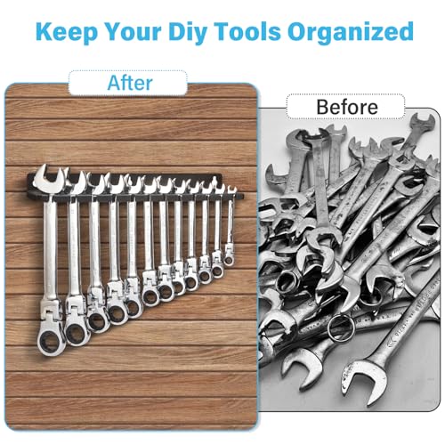 Wall Mount Wrench Organizer，Hanging Holder Fit 12 Wrenches - Image 5
