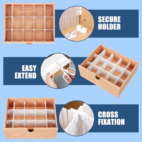 Blosssound 15 Pcs 5.12 Tall Drawer Divider, Adjustable Organizer - Image 5
