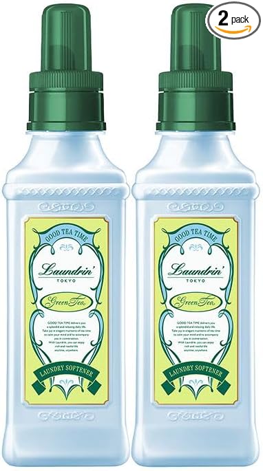 Laundrin Botanical Laundry Softener Good Time Green Tea, 2pk - Fabric Softener Liquid - Eco-Friendly & Plant-Based Softener - Laundry Scent Boosters - Laundry Fabric Softener - Fabric Scent Softener