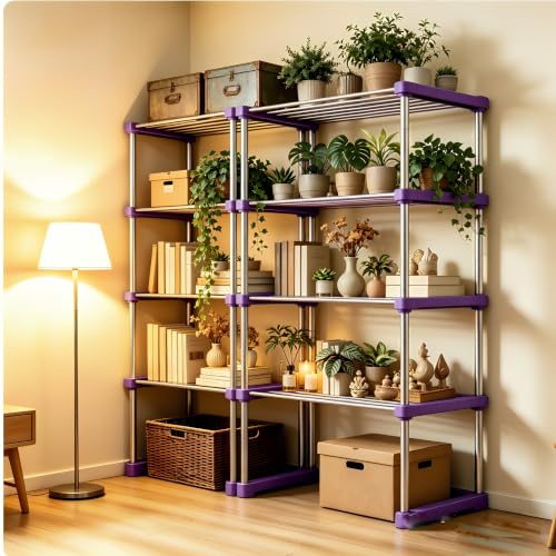 BLULEE Expandable Standing Shelf Unit, Adjustable Storage - Image 4