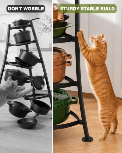 6-Tier Cast Iron Freestanding Pot Rack, 264 Lbs Capa | All Products - Image 6