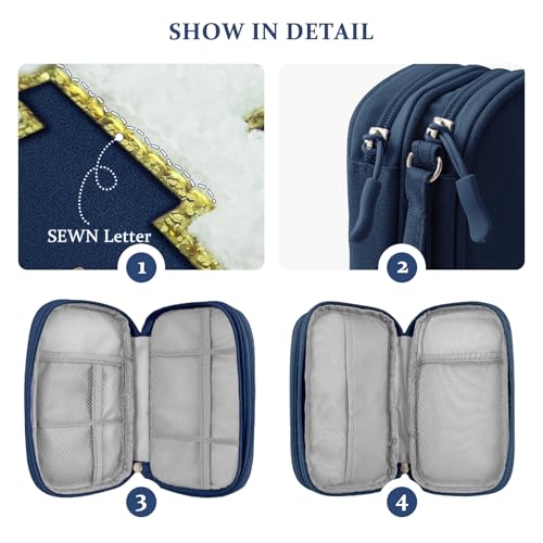 COSHAYSOO Small Electronics Organizer Bag with Chenille Letter - Image 4