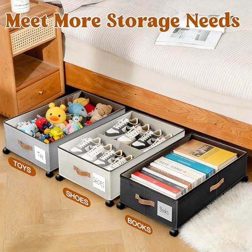 Under Bed Storage with Wheels, Rolling Under Bed Storage - Image 6