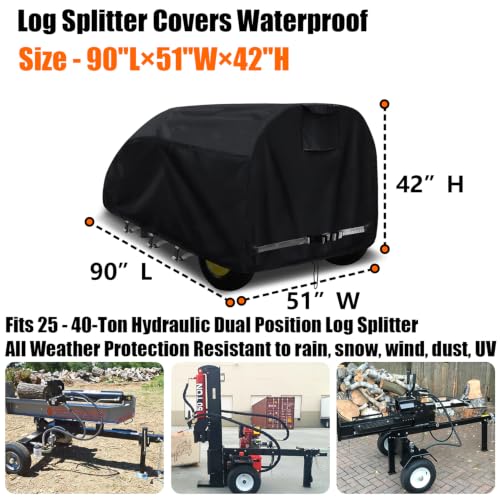 Log Splitter Cover, 90"L x 51"W x 42"H - Image 3