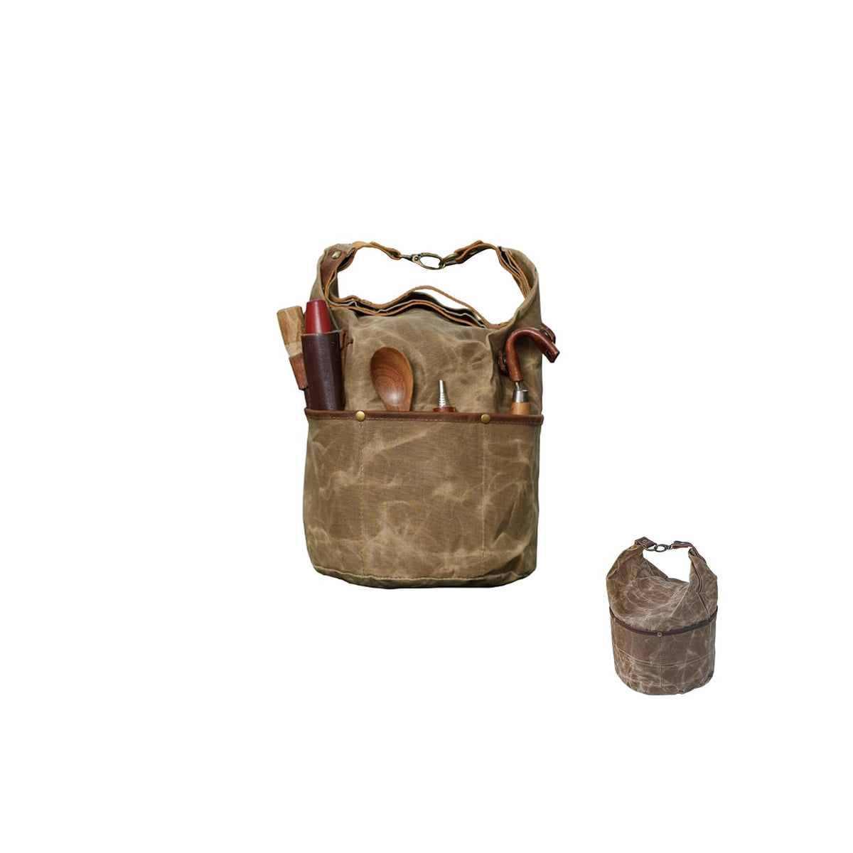 Camping Cookware Storage Bag, Canvas Organizer for Pots - Image 1
