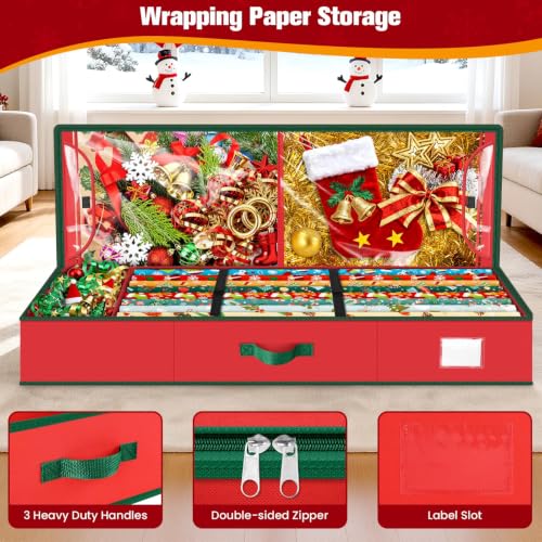 Wrapping Paper Organizer Storage, Christmas Wrapping Paper - Image 6