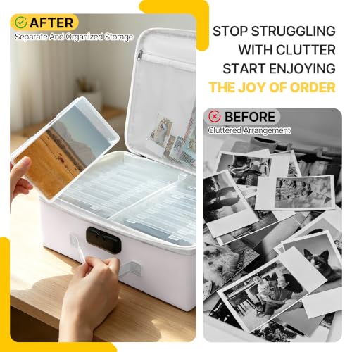 Photo Storage Box with 18 Inner Photo Case, Photo | Home Organization - Image 7