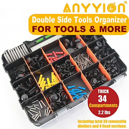 Anyyion Small Parts Organizer, 34-Compartments Double Side parts - Image 4