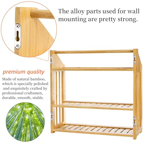 Goaste Bamboo Over The Toilet Storage Shelf, 3-Tier Wall - Image 4