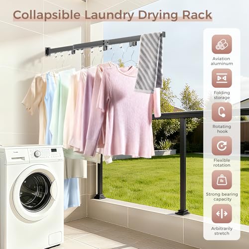 Wall Mounted Clothes Drying Rack, Space-Saving | Laundry & Clothing - Image 4