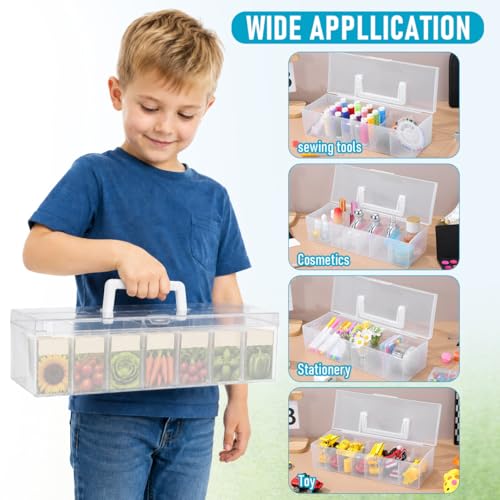 Clear Plastic Seed Organizer Box with Dividers 11 | Home Organization - Image 6