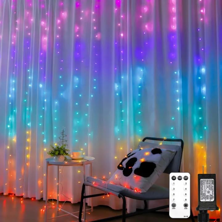 suddus Curtain Lights for Bedroom, 320 Led 9.8ft x9.8ft Hanging - Image 1
