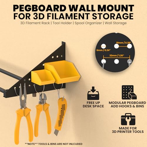 2 Racks 3D Printer Filament Storage Rack Wall Mount Shelf - Image 4