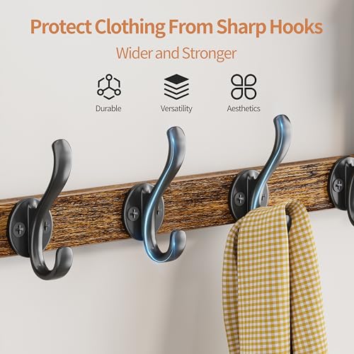 29 inch Coat Rack Wall Mount with Shelf, Entryway Wall - Image 8