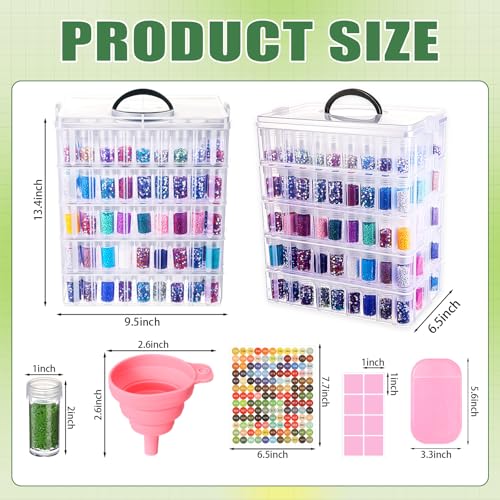 Willinglong 5 Tier Diamond Painting Storage Containers - Image 4