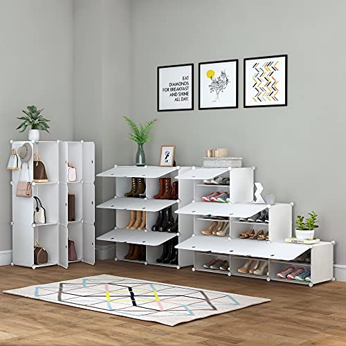HOMIDEC Shoe Rack Organizer 24 Pair Modular Shoe Storage - Image 5