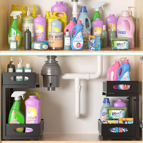 Under Sink Organizer, 2-Pack of 2-Tier Metal Slide O | All Products - Image 6
