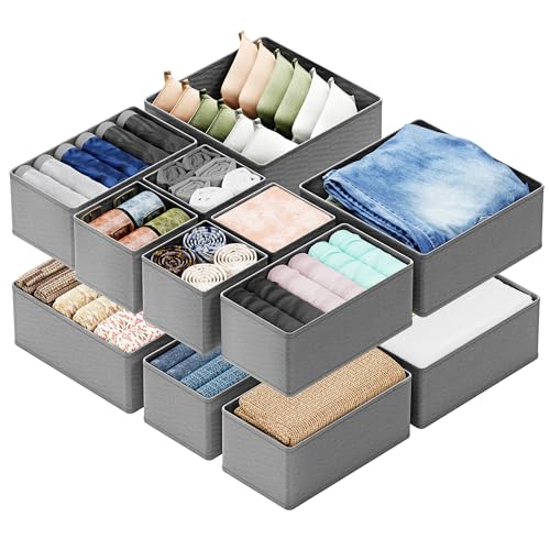 SpaceAid Drawer Organizer Clothes, 12 Pack Dresser Organizer Bins - Image 2