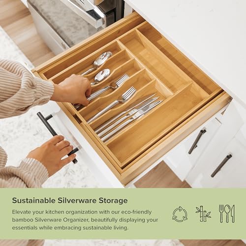 KitchenEdge Silverware & Utensil Drawer Organizer, 14-25 in - Image 5