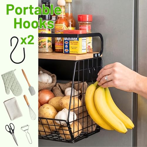 Ofiray-home Magnetic Shelf for Fridge with Wood Lid, | All Products - Image 7