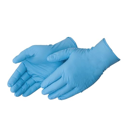 DuraSkin T2010W Nitrile Disposable Gloves, 3.5 Mil - Blue, X-Small | Powder-Free, Micro-Textured, Industrial Grade | for Janitorial, Cleaning, Manufacturing (Box of 100)