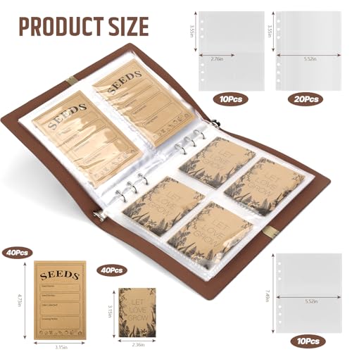 Seed Storage Organizer, Seed Packet Organizer Binder - Image 3
