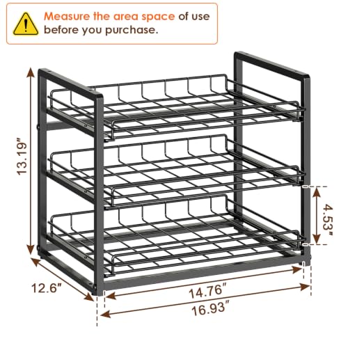 3-Tier Stackable Can Organizer for Pantry, Pull Out Can Rack - Image 3