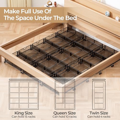 Yecaye Under Bed Storage with Wheels, 4 Pack Under Bed - Image 7