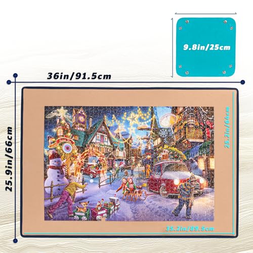 Tektalk Foldable Jigsaw Puzzle Board with 6 Color Sorting - Image 3