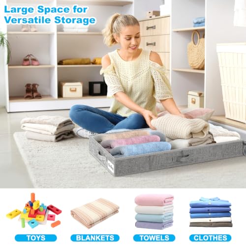 Under Bed Storage Container Bins 2 Pack, 4 Inch Thin Low Profile - Image 4