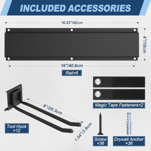 Housolution Garage Wall Organizer 96 Inch - 20Pack Carries - Image 3