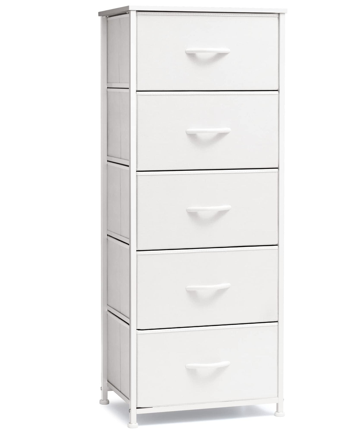 Tall Dresser Vertical Fabric Storage Tower Organizer, 5 Drawers - Image 1
