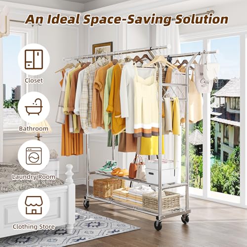 Simple Trending Heavy Duty Clothing Clothes Rack for Hanging - Image 7