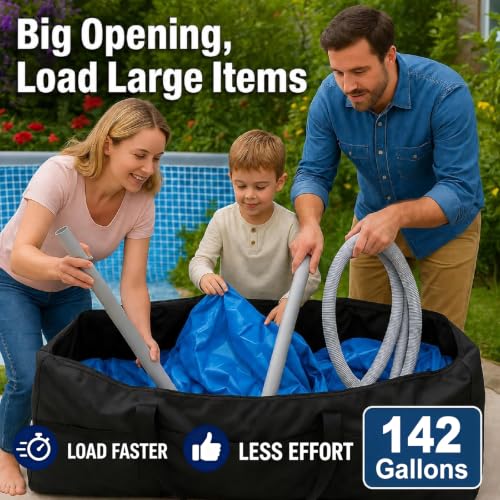 PJT 142 Gallon Extra Large Storage Bag for Pool | Home Organization - Image 3
