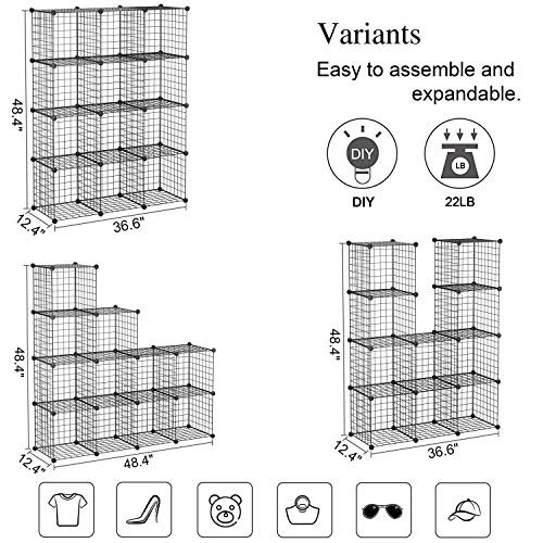 C&AHOME Wire Cube Storage, 12-Cube Storage Organizer | All Products - Image 4