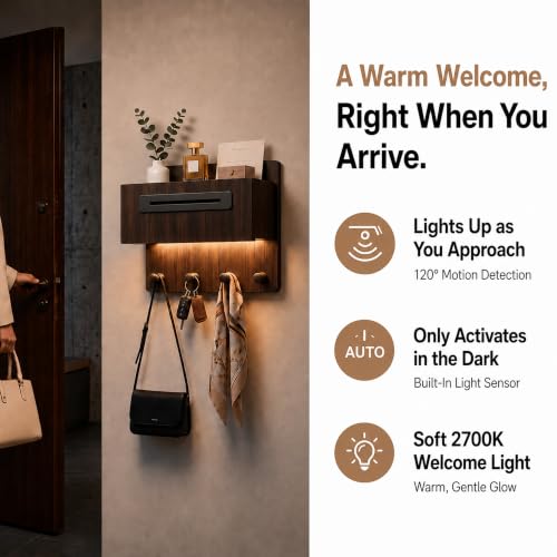 Wall Mounted Entryway Coat Rack with Mail Organizer - Image 6