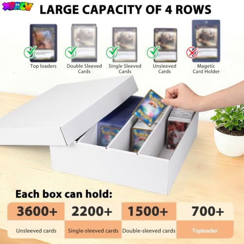 5-Pack Toploader Trading Card Storage Box, 4 Row 3600 - Image 5