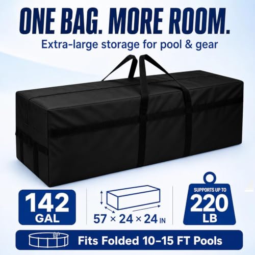 PJT 142 Gallon Extra Large Storage Bag for Pool | Home Organization - Image 5