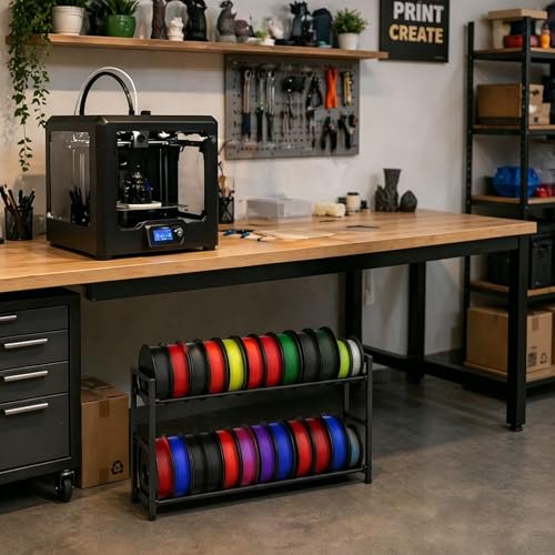 VYES 3D Printer Filament Storage Rack, 2-Tier | Home Organization - Image 3