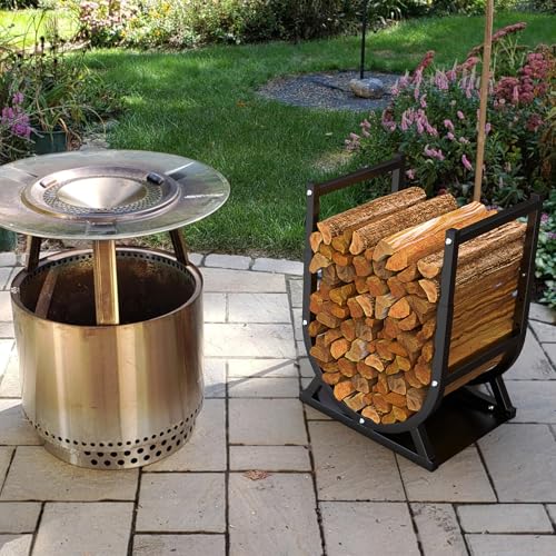 Firewood Rack, Outdoor/Indoor Firewood Adjustable Height Storage - Image 3