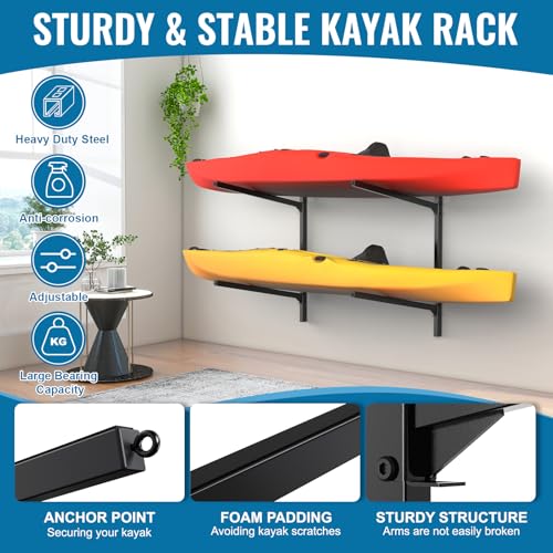 Kayak Storage Rack, Kayak Wall Mount Rack - Image 5