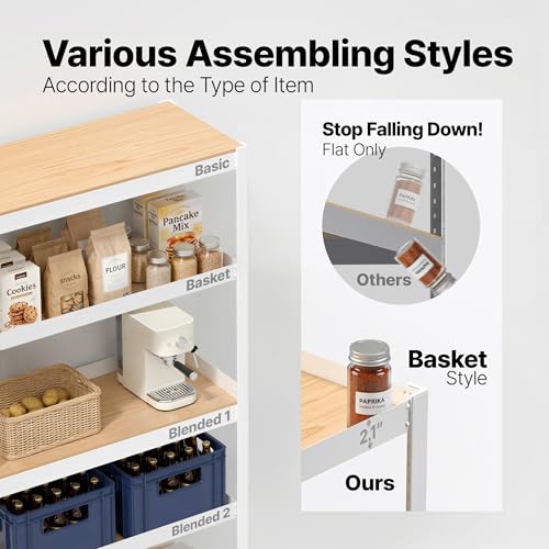 HOMEDANT House 5 Tier 24.1" W Laminated Metal Shelving Unit - Image 6