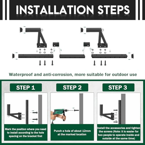 Adjustable Side Mount Trailer Ladder Rack for Enclosed - Image 5