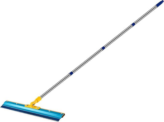 Notched Squeegee for Epoxy, Epoxy Floor Squeegee with 78.7" Long Stainless Steel Pole, Cement Painting Coating Tool for Epoxy, Cement Self Leveling