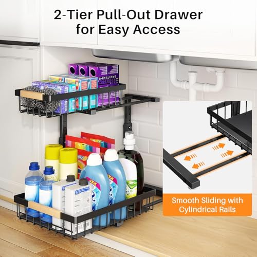PXRACK Under Sink Organizer, Adjustable Height - Image 4