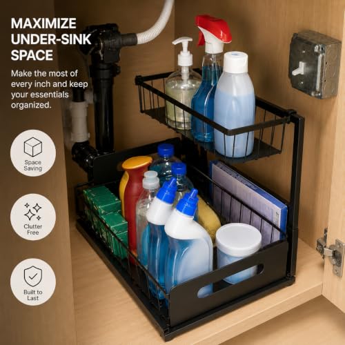 Apex & Co. 2-Tier Under Sink Organizer with Pull-Out - Image 4