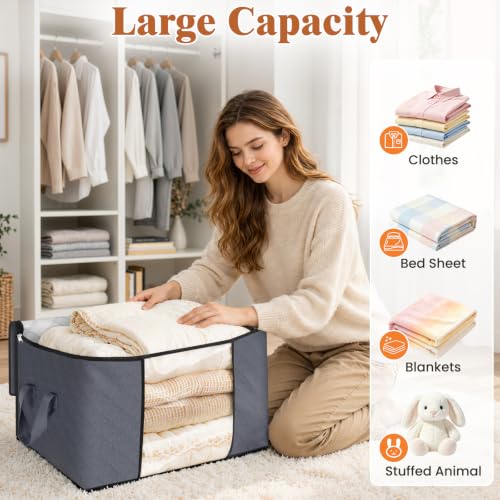 Fab totes 6 Pack Storage Bags for Clothes Blanket Storage Bins - Image 4