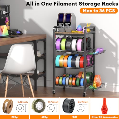 3D Printer Filament Storage Rack- 4 Tiers Filament Spool - Image 4